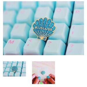 BUBBLESORT Teal Shell Coding Themed Enamel Pin Code Like a Mermaid